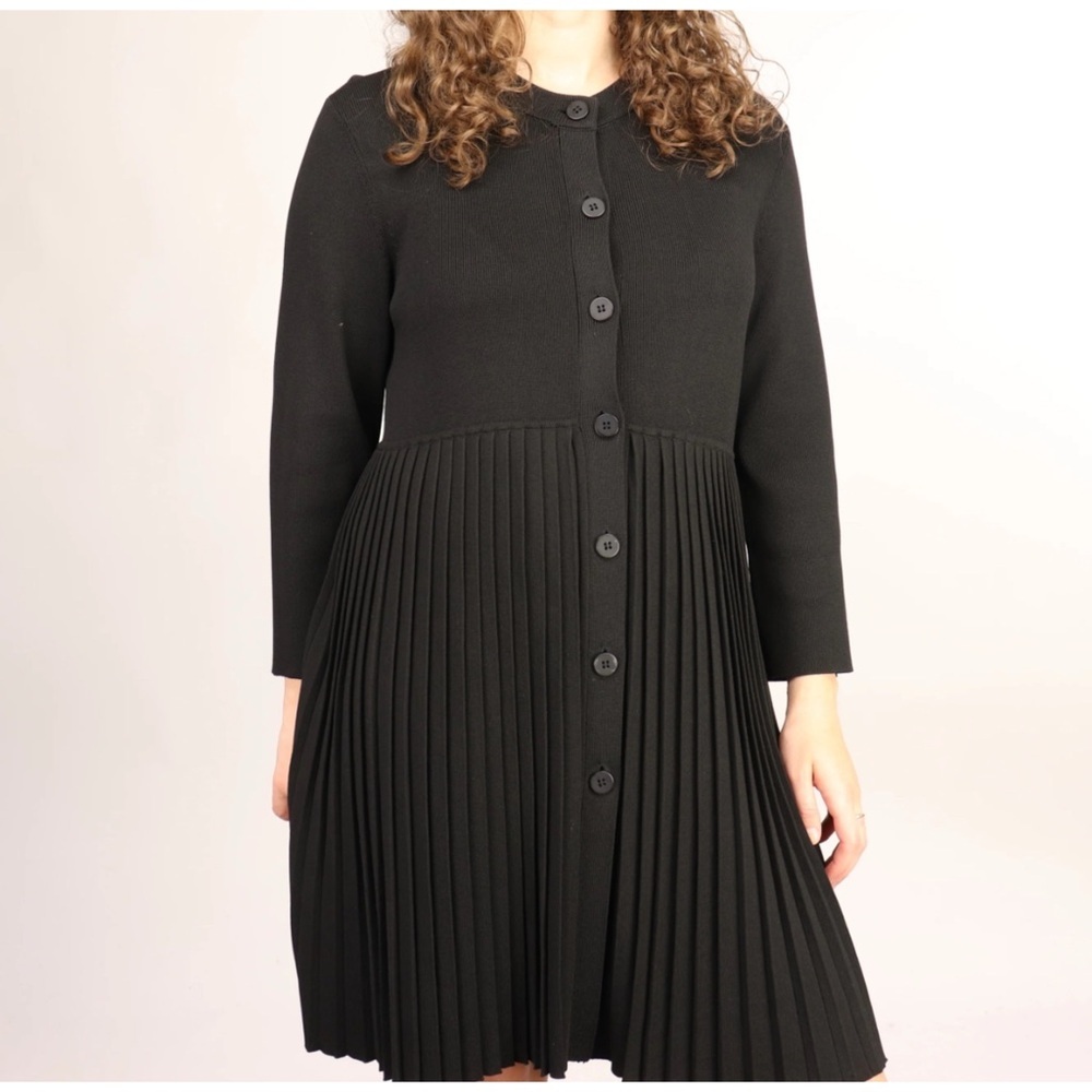 COS Black Pleated Cardigan